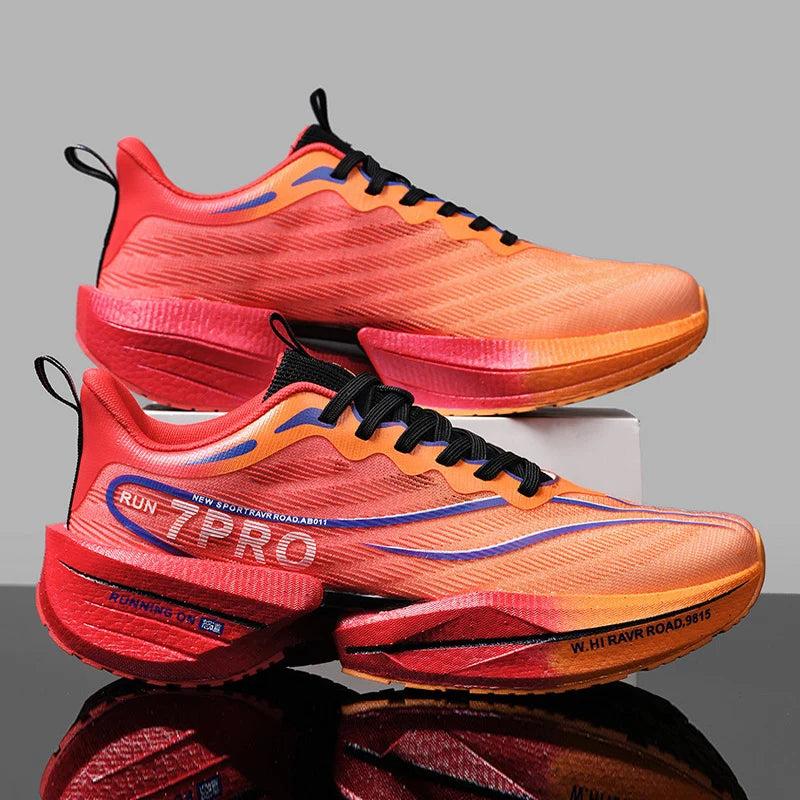 NEW Sports Running Shoes Men Marathon Breathable Comfortable Women Athletic Training Outdoor Sneakers Air Cushion Carbon Plate
