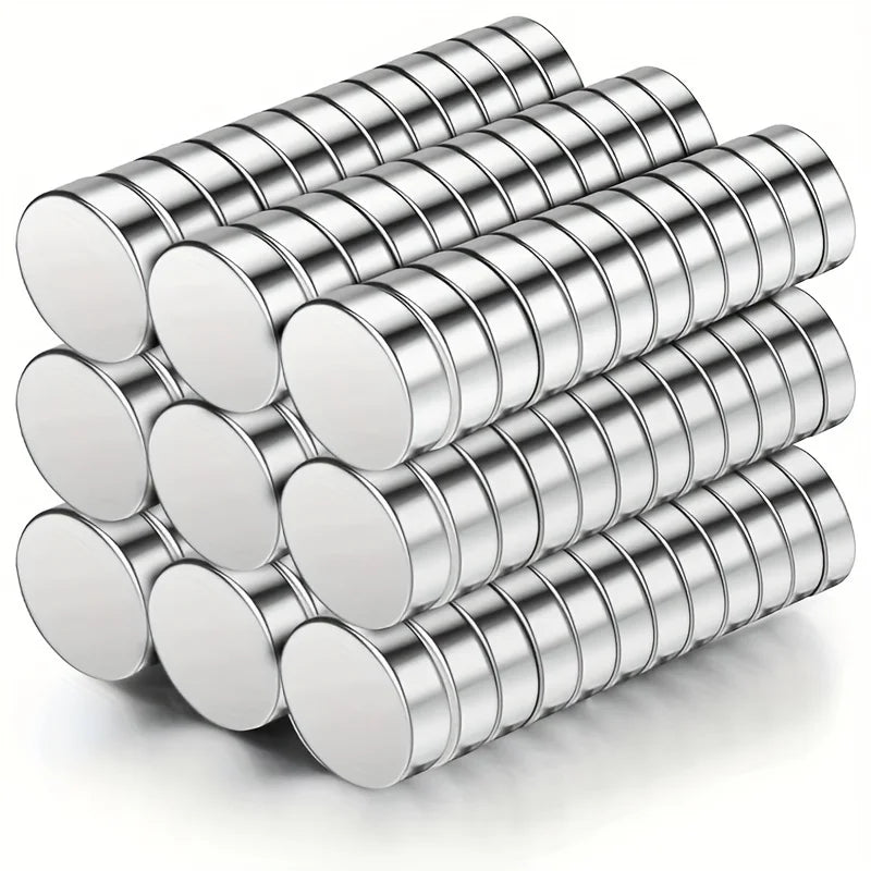 100pcs 6x2mm Round Magnets, suitable for warehouses, fishing, science, tool storage, laboratories, storage cabinets, buildings,