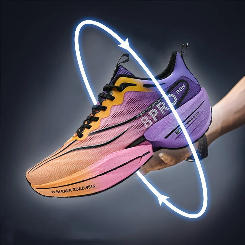 NEW Sports Running Shoes Men Marathon Breathable Comfortable Women Athletic Training Outdoor Sneakers Air Cushion Carbon Plate
