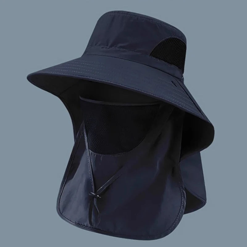 1Set Summer Sun Hats Neck Flap Fisherman Hat UV Protection Outdoor Hunting Fishing Cap For Hiking Camping Visor Bucket Hat