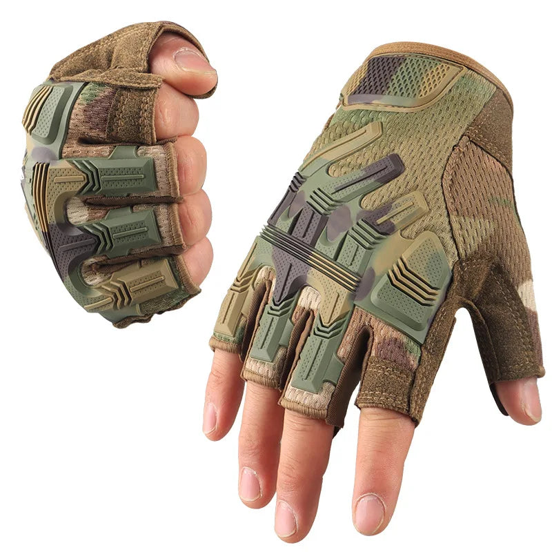 Men's Touch Sceen Tactical Gloves Paintball Shooting Airsoft Combat Bicycle Rubber Protective Anti-Skid Full Finger Gloves Women