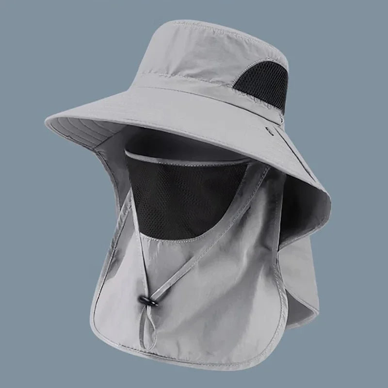 1Set Summer Sun Hats Neck Flap Fisherman Hat UV Protection Outdoor Hunting Fishing Cap For Hiking Camping Visor Bucket Hat