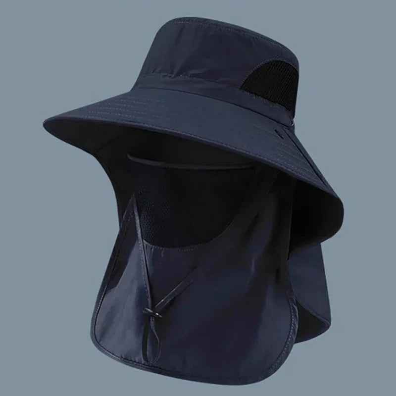 1Set Summer Sun Hats Neck Flap Fisherman Hat UV Protection Outdoor Hunting Fishing Cap For Hiking Camping Visor Bucket Hat