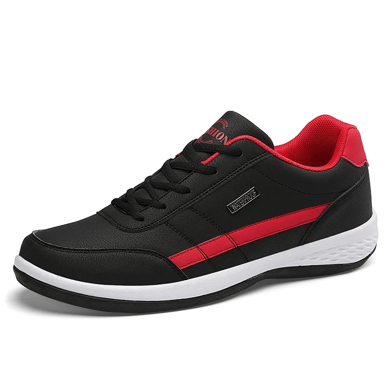 YRZL Men Shoes Spring Autumn Waterproof Walking Sneakers Leisure Male Leather Sports Shoes Non-Slip Footwear Tennis for Men