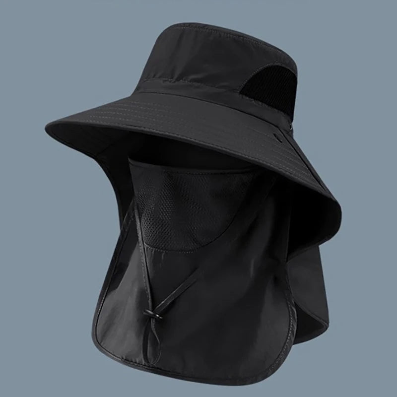 1Set Summer Sun Hats Neck Flap Fisherman Hat UV Protection Outdoor Hunting Fishing Cap For Hiking Camping Visor Bucket Hat