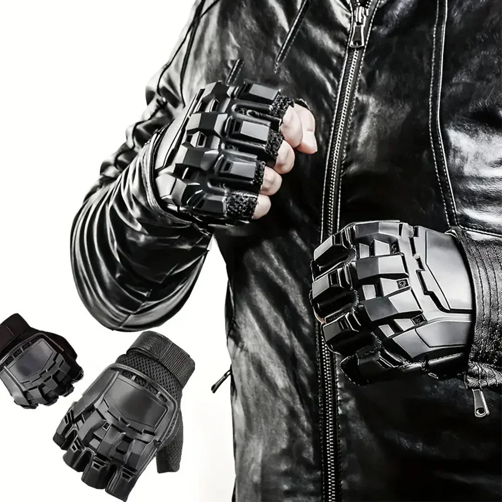 Thermal Fingerless Gloves - Warm, Water-Resistant, and Grip-Enhancing for Motorcycle Cycling, Hiking, Outdoor Training