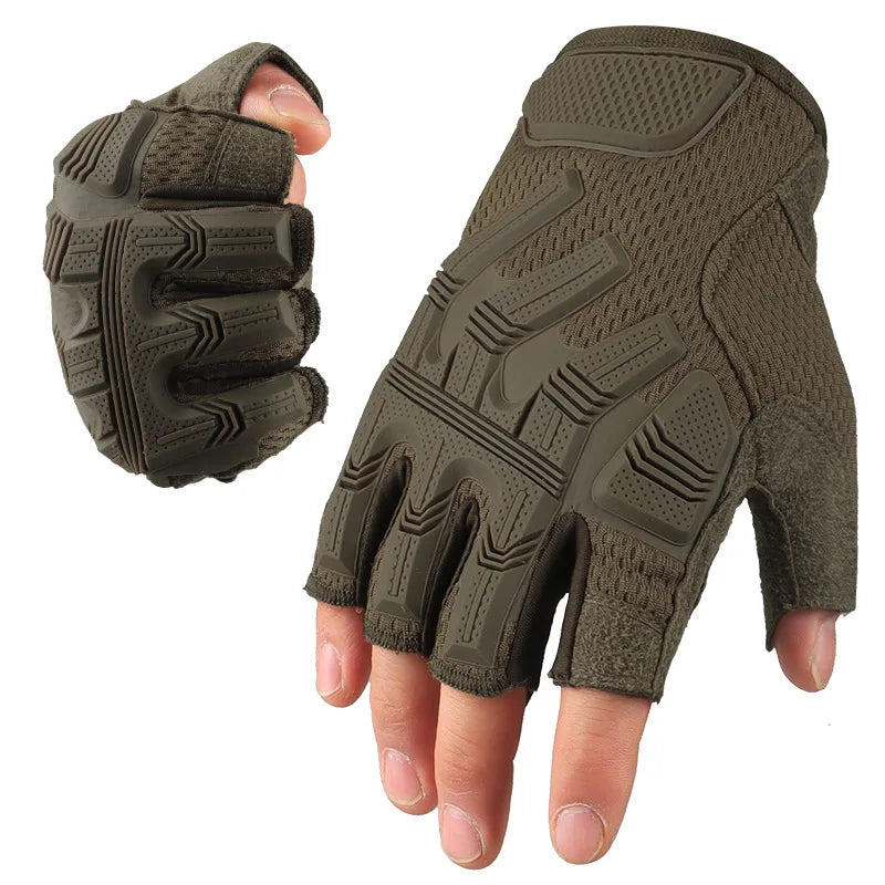Men's Touch Sceen Tactical Gloves Paintball Shooting Airsoft Combat Bicycle Rubber Protective Anti-Skid Full Finger Gloves Women