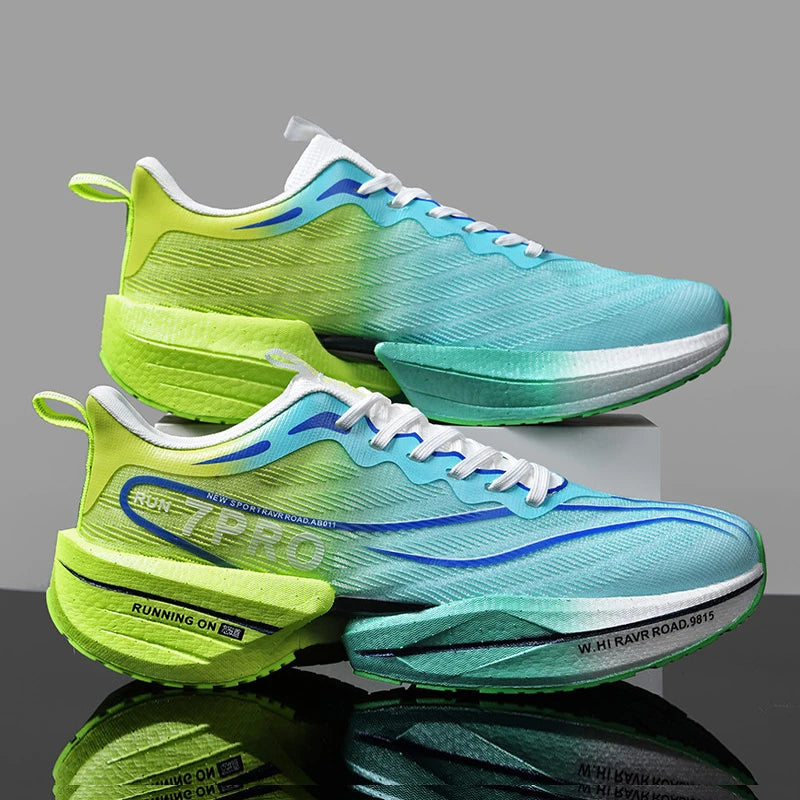 NEW Sports Running Shoes Men Marathon Breathable Comfortable Women Athletic Training Outdoor Sneakers Air Cushion Carbon Plate