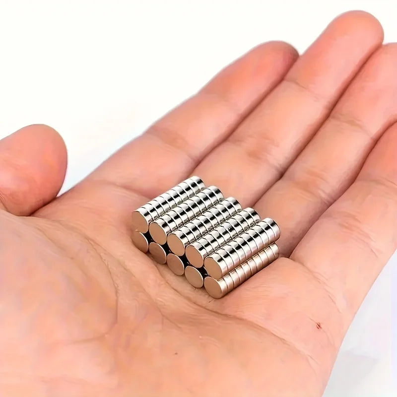 100pcs 6x2mm Round Magnets, suitable for warehouses, fishing, science, tool storage, laboratories, storage cabinets, buildings,