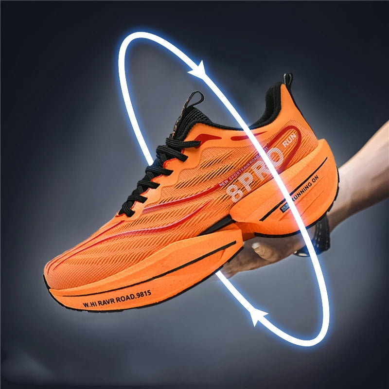 NEW Sports Running Shoes Men Marathon Breathable Comfortable Women Athletic Training Outdoor Sneakers Air Cushion Carbon Plate