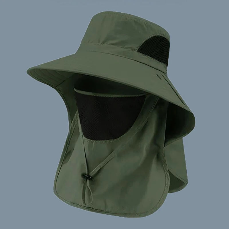 1Set Summer Sun Hats Neck Flap Fisherman Hat UV Protection Outdoor Hunting Fishing Cap For Hiking Camping Visor Bucket Hat