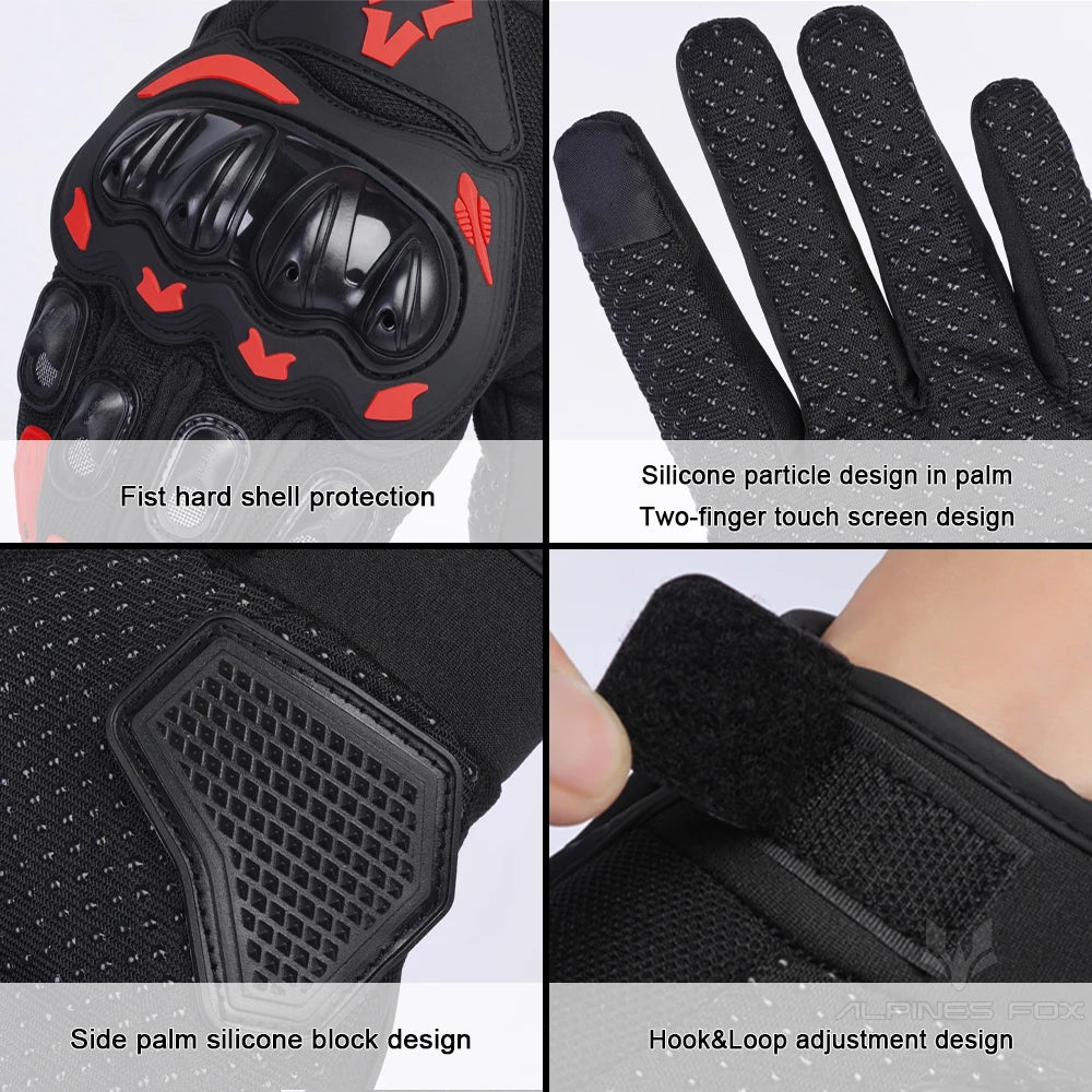 Summer New Men Motorcycle Gloves Hard Knuckle Touch Screen Motorbike Motocross Moto Biker Gloves Motorcycle Accessories M-XXL