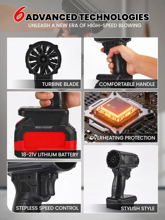 130000RPM Portable Fan Air Blower Rotary Air Gun Turbo Jet Fan Electric Powerful Blower Car Wash Dryer Handheld Violent Turbofan