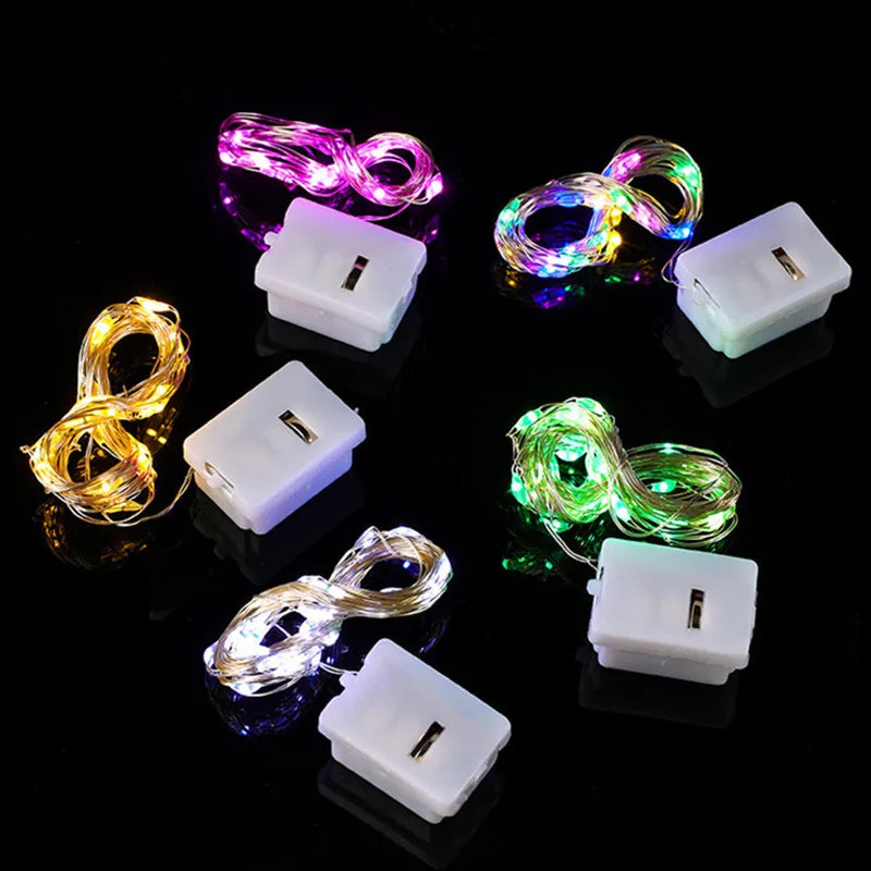 1/5/10pcs Fairy Lights String Button Battery Light Home Decor Living Bedroom Garden Christmas Wedding New Year Ornament Garland